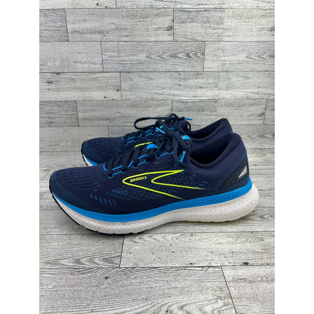Brooks Glycerin 19 Men Running Shoes Navy Blue Lime 1103561D443 Size 9.5D - Picture 5 of 16
